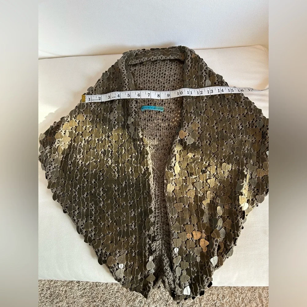 Alice + Olivia metal sequin shrug - Picture 13 of 14
